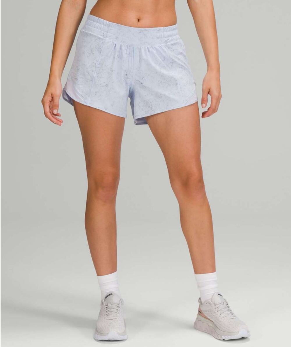 Lululemon Women's Hotty Hot Low-Rise Lined Short 4" Pastel Blue Shorts Size 4